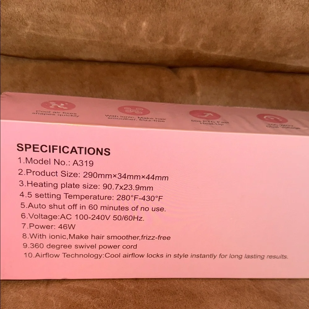 PFUM Pink 2 in 1 Ionic Airflow Styler